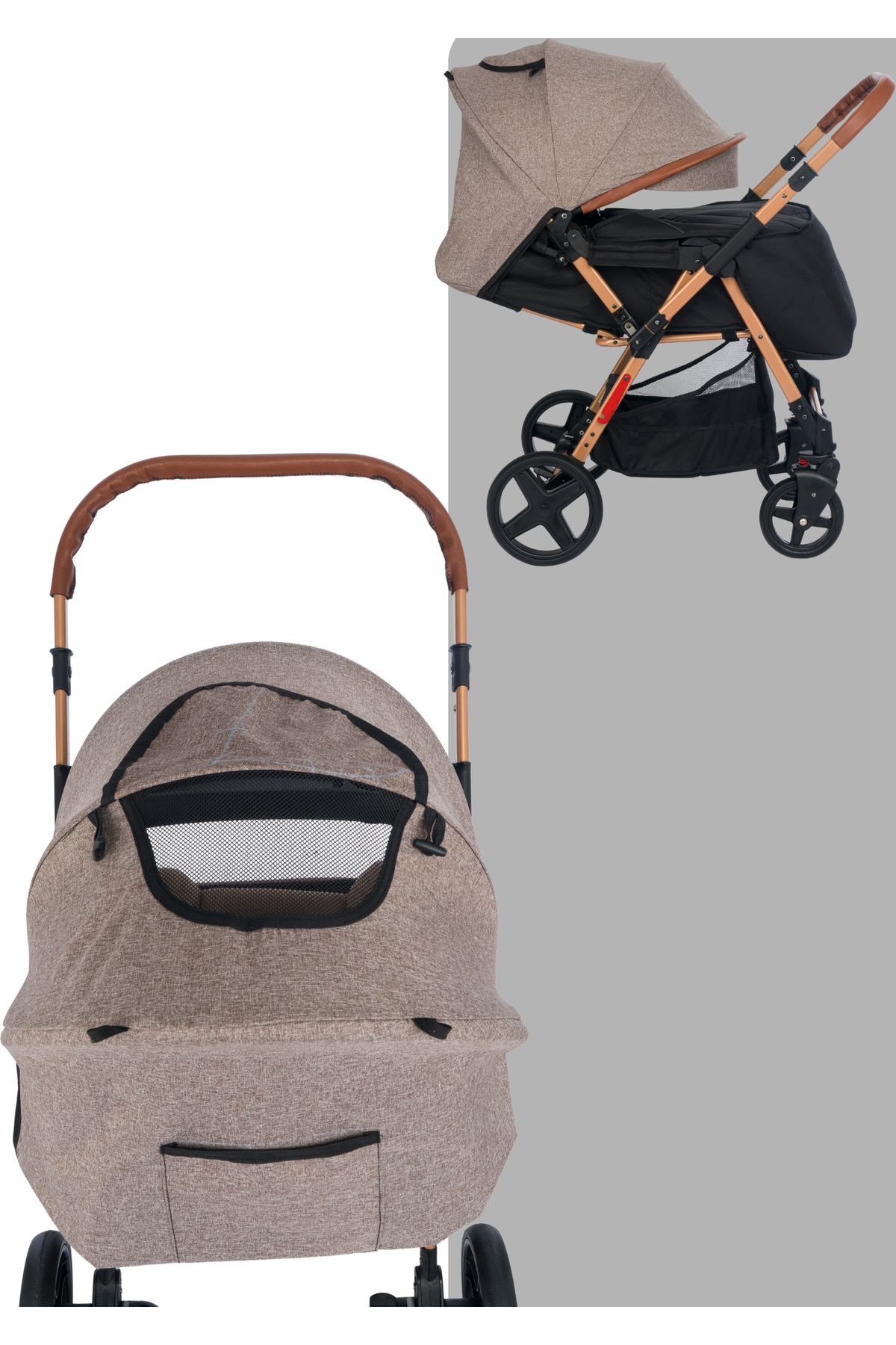 BEBEGOLD Trendy Çift Yönlü Bebek Arabası fotoğrafı 7 (önizleme)