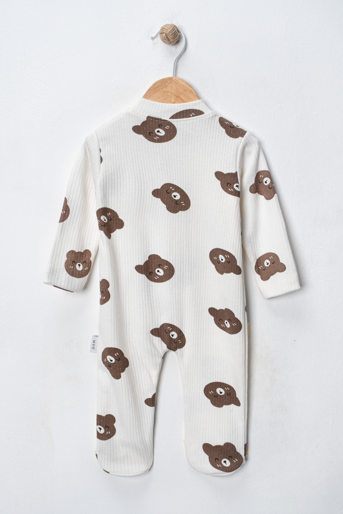 ENİA BABY Erkek Bebek 2'li %100 Pamuklu Patikli Desenli Yenidoğan Tulum Seti 0-3 Ay fotoğrafı 4 (önizleme)