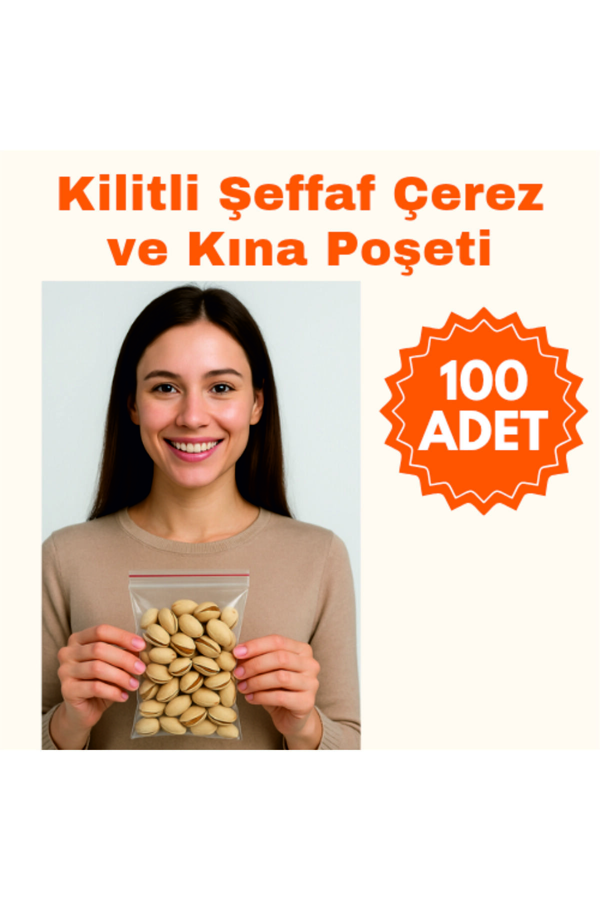 erfa plastik ambalaj Kilitli Torba Şeffaf Poşet 9x11 100 Adet Kına Çerez Kuruyemiş Gıda Naylonu