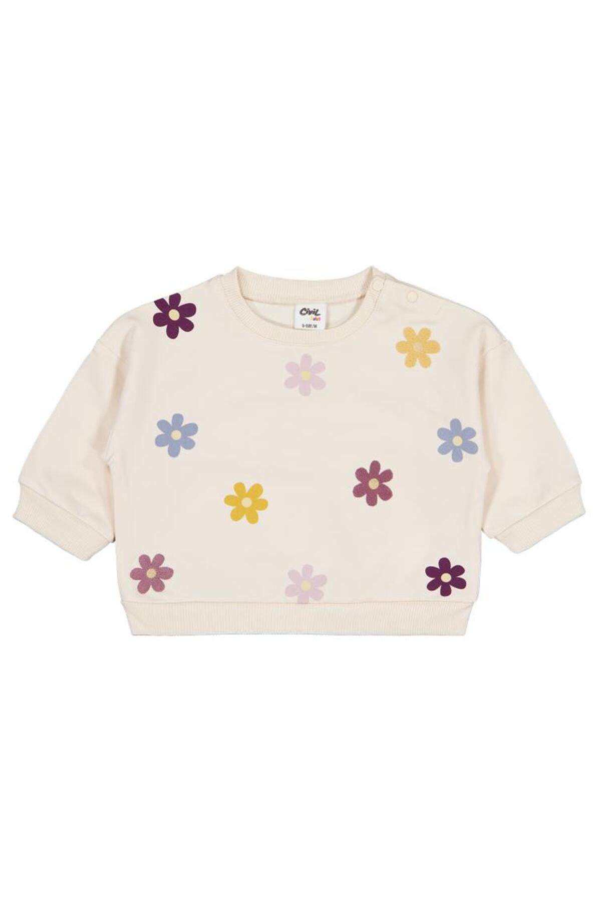 سیویل بیبی سویشرت طرح گلدار و گلدوزی شده برای ۶ تا ۱۸ ماه - بژ ۱۲ تا ۱۸ ماه سیویل بیبی سویشرت طرح گلدار و گلدوزی شده برای ۶ تا ۱۸ ماه - بژ ۱۲ تا ۱۸ ماه