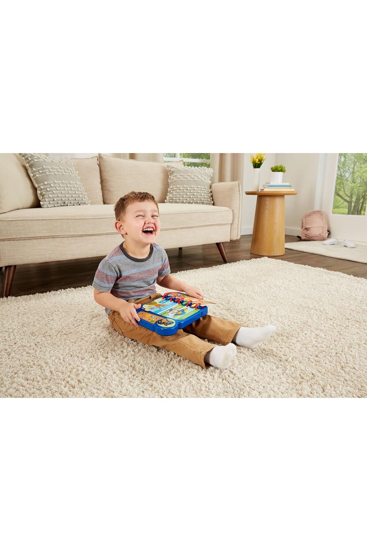 وی‌تک کتاب بزرگ پا پتول – اسباب‌بازی آموزشی چندرنگ، حروف الفبا تا ز و موسیقی (۲-۵ ساله)