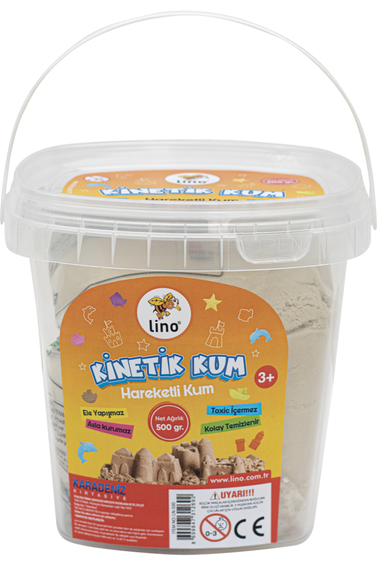 Lino Kinetik Kum 500gr - Doğal Kova