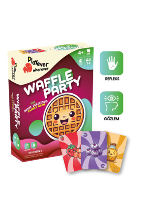 Playever Waffle Party, Dikkat ve Görsel Algı Kart Oyunu (4-7 Yaş), Refleks Ge...