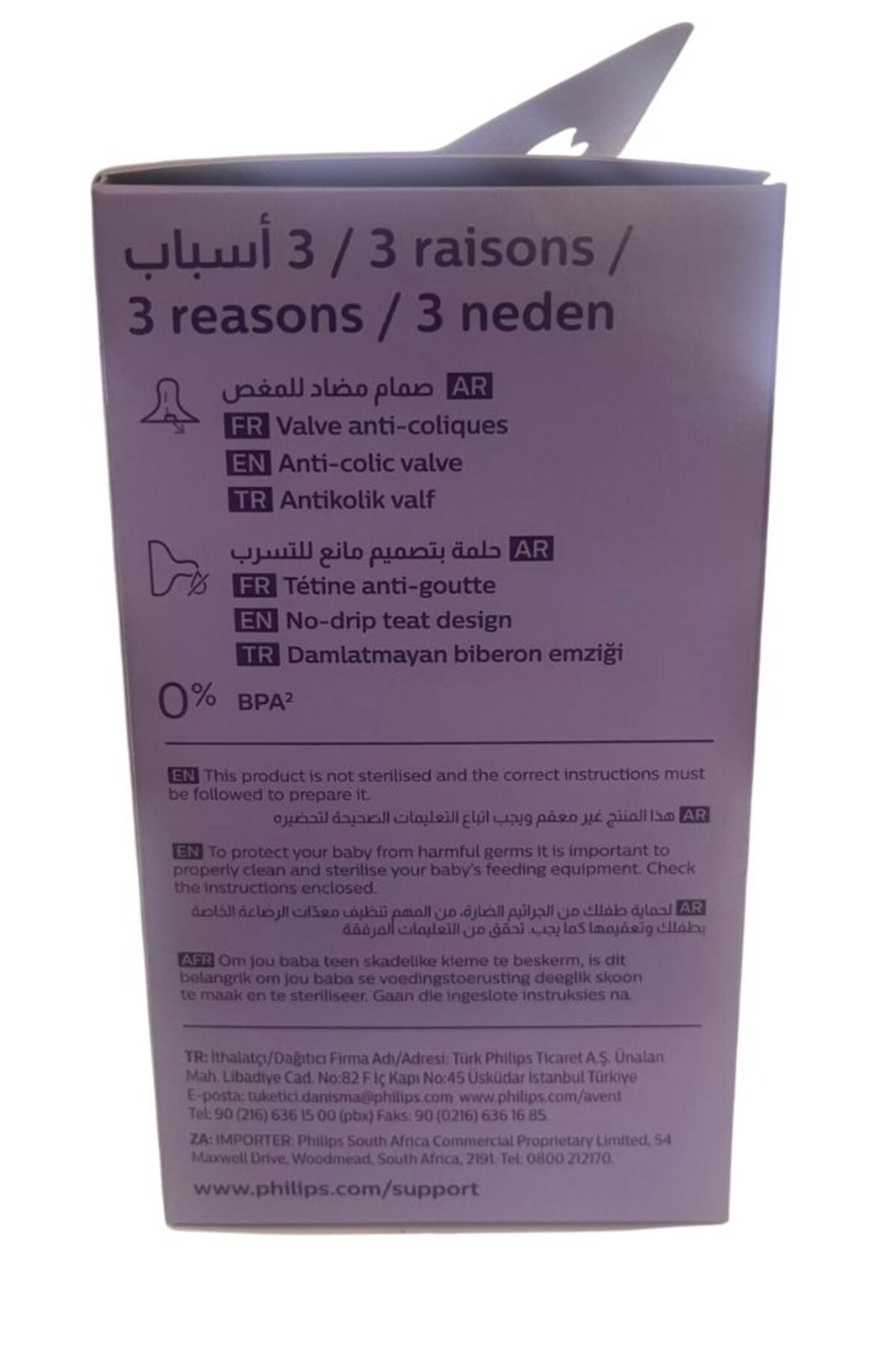 Philips Avent Anti-kolik Biberon 125 ml, 0 Ay, SCY670/01 fotoğrafı 4 (önizleme)