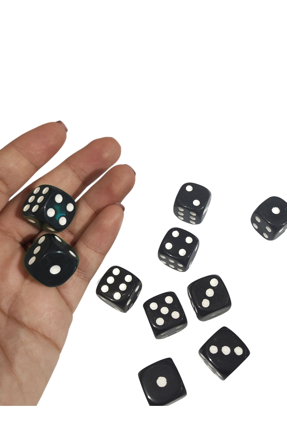 Limmy Siyah Okey Zarı Renkli Masa Oyunları Zarı - 2 Adet