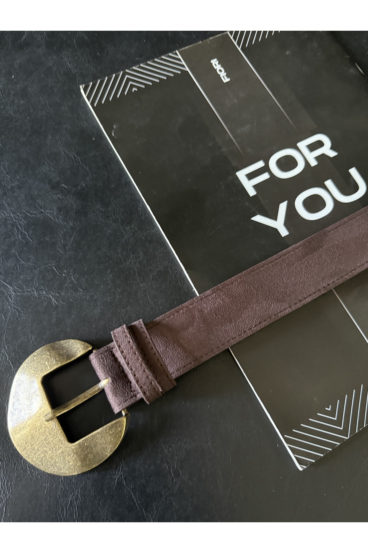 Fiori  Süet Oval Tokalı Kadın Pantolon Kemeri, Ceket Kemeri, Elbise Kemeri, Gömlek Kemeri - Görsel 4