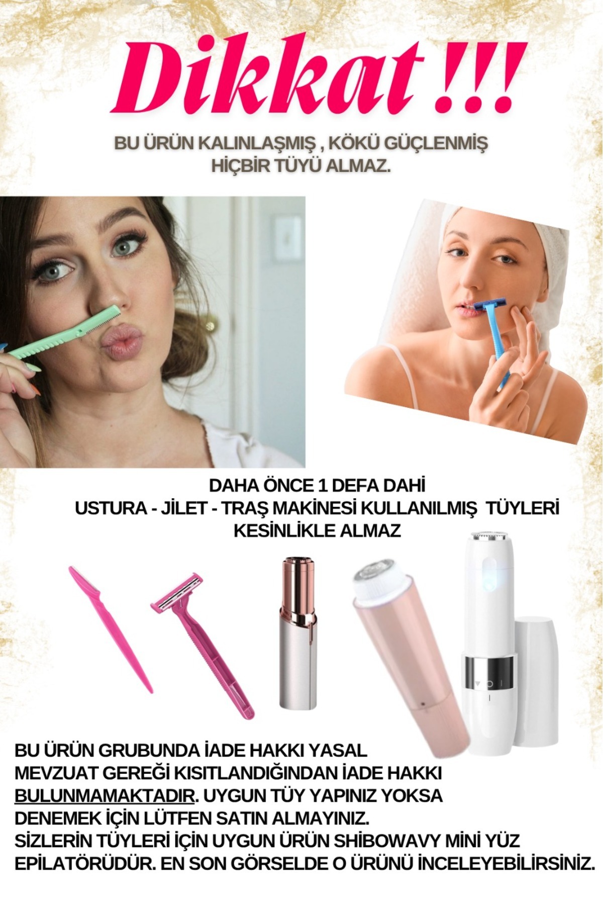 Ultra Mikro Yüz Epilatörü ŞARJLI ( Cımbızlı Sistem - İp & Ağda Etkisi - Yüz ve Kulak İçin) — UltraMikro1 — تصویر 4 از 9
