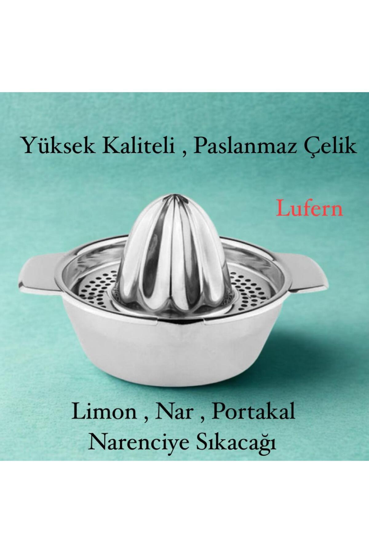 Lufern Yüksek Kaliteli Paslanmaz Çelik Limon ve Nar Sıkacağı Portakal Narenciye Süzgeç Kompakt Taşınabilir