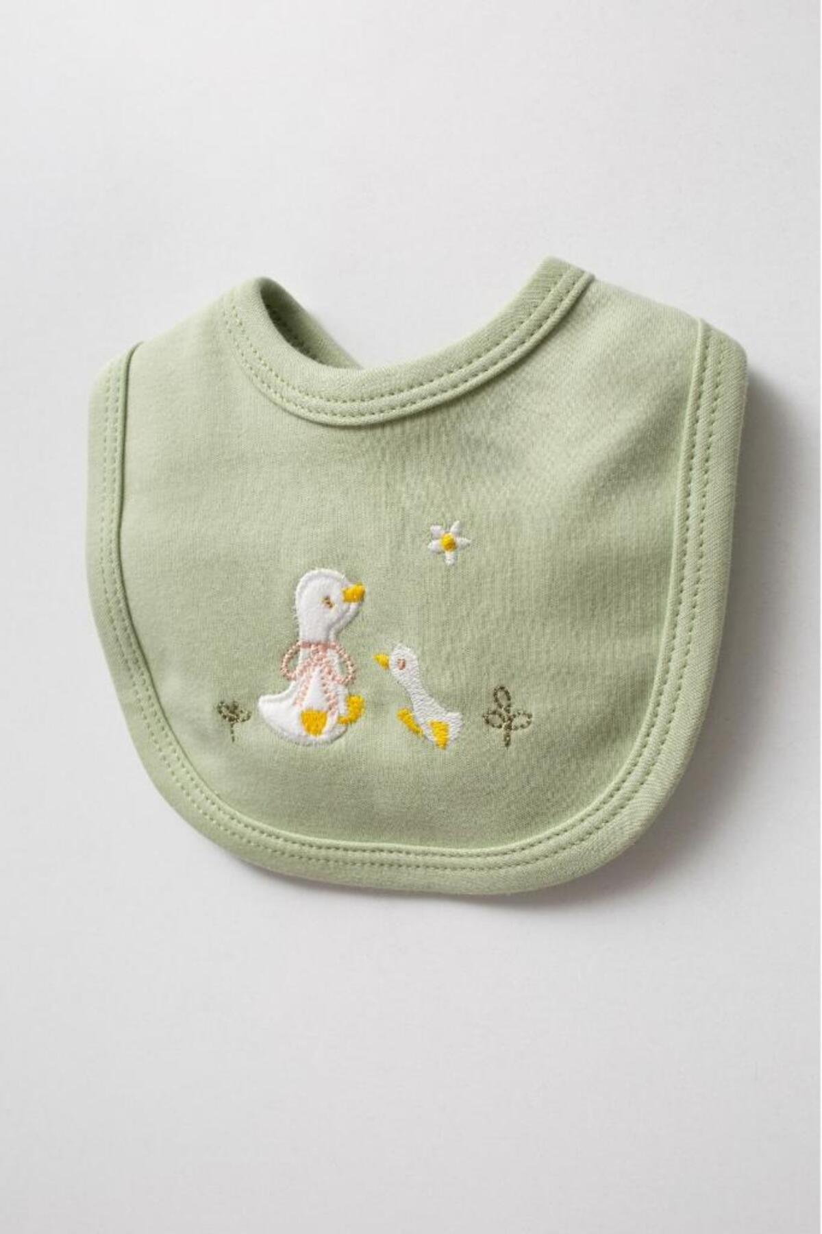 Bebitof Sevimli Sepetteki Ördek Desenli 10 Parça Kutulu Yenidoğan Hastane Çıkışı %100 Pamuk Zıbın Seti fotoğrafı 5 (önizleme)