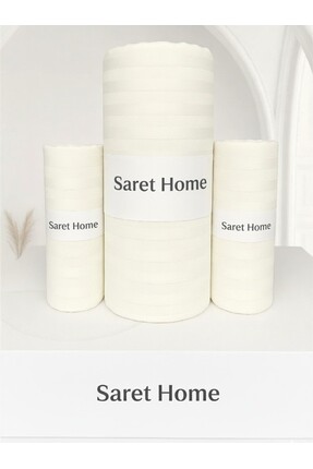 Saret Home Pamuk Saten Çift Kişilik Lastikli Çarşaf Set ,Otel Tipi Yastıklı ,