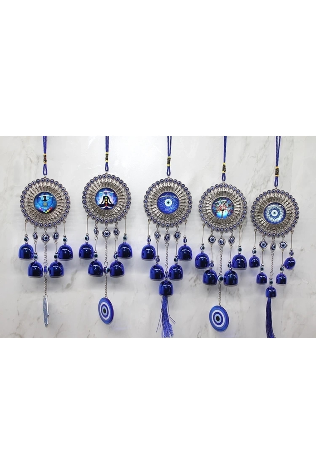 Glowify Store BUĞZ Metal Nazar Boncuğu Çan Alk3491