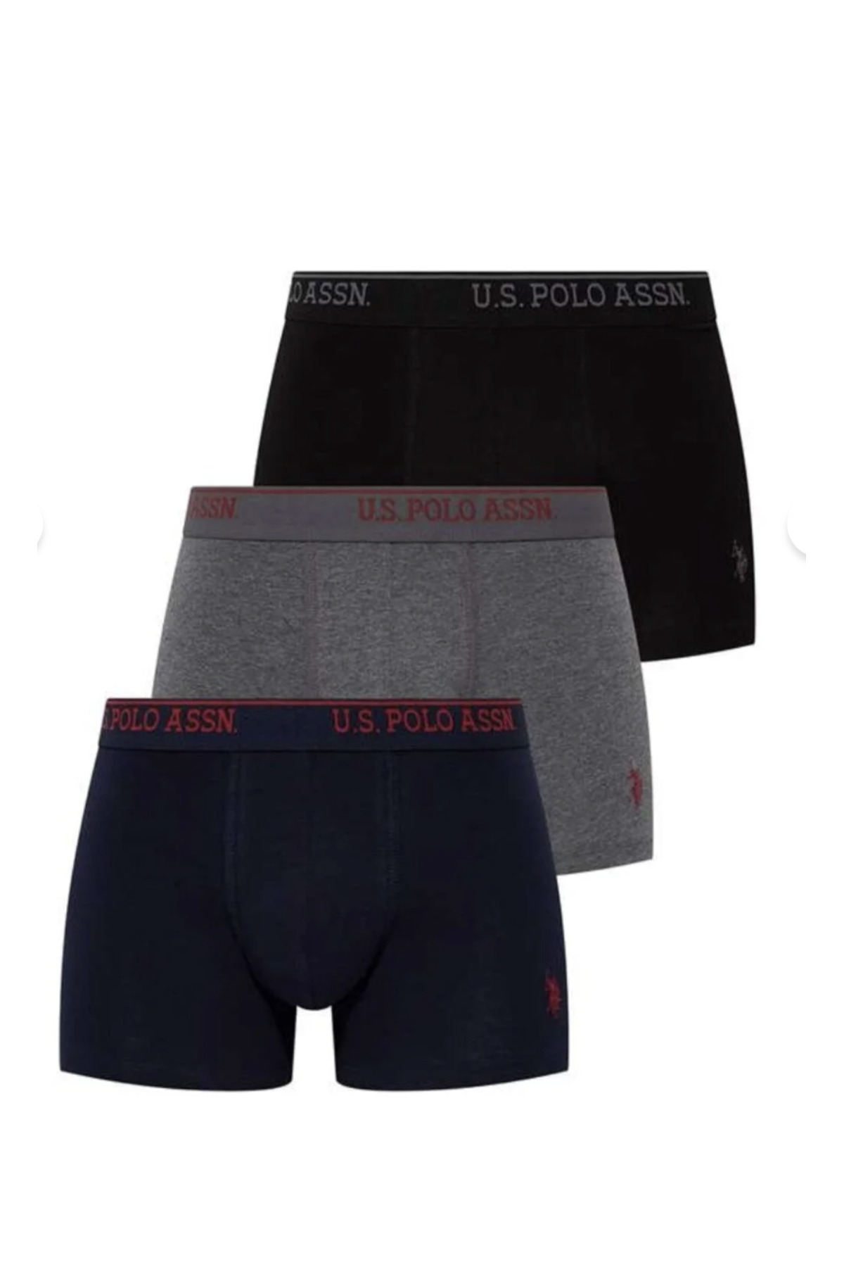یو اس پولو ست باکسر مردانه سه تکه دارای مجوز (جعبه‌ای)