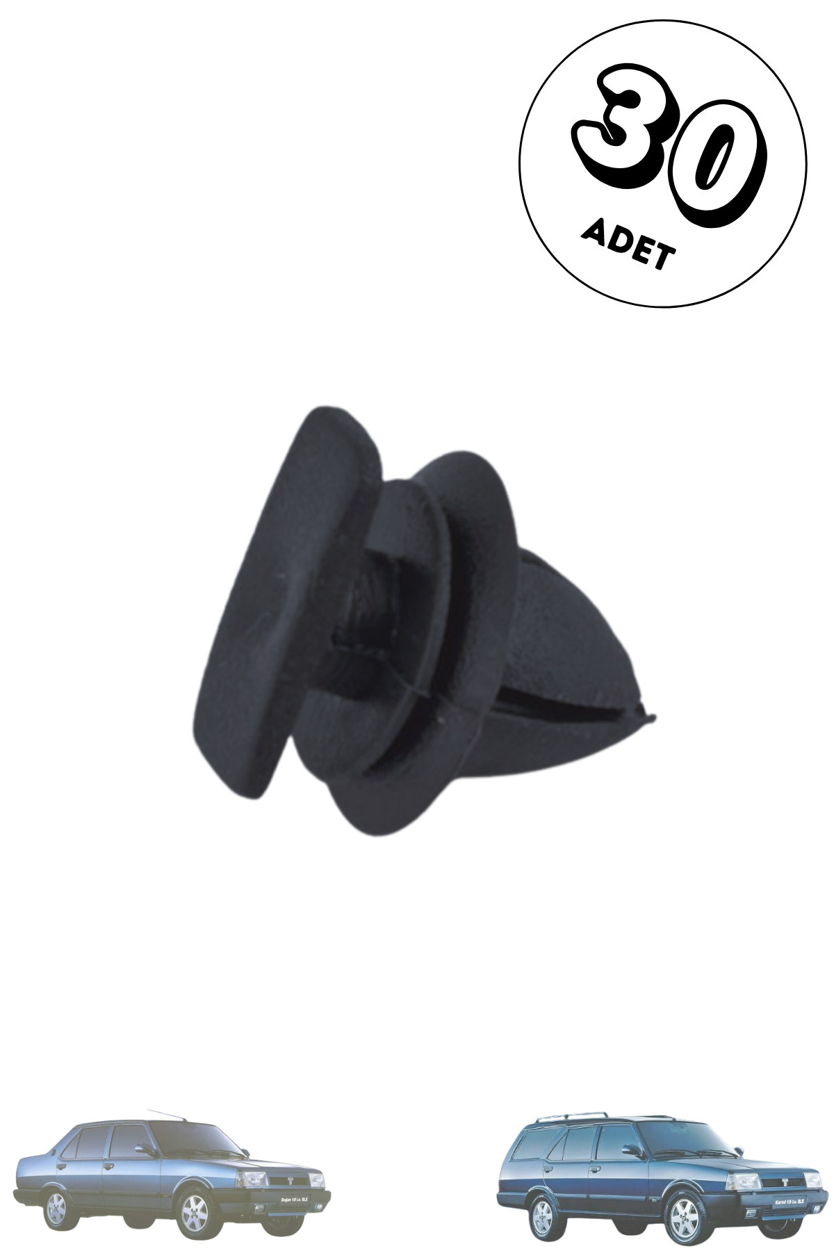 MEFAUTO Tofaş Doğan Kartal Şahin 131 Serçe Uyumlu Kapı Döşeme Klipsi 30'lu Paket