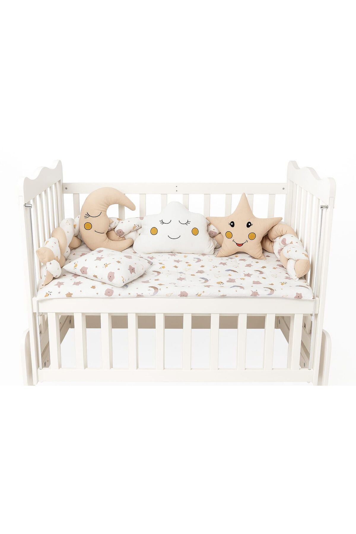 BANANA BABY YILDIZ BULUT AY OYUNCAKLI ÖRGÜLÜ UYKUSETİ fotoğrafı 2 (önizleme)