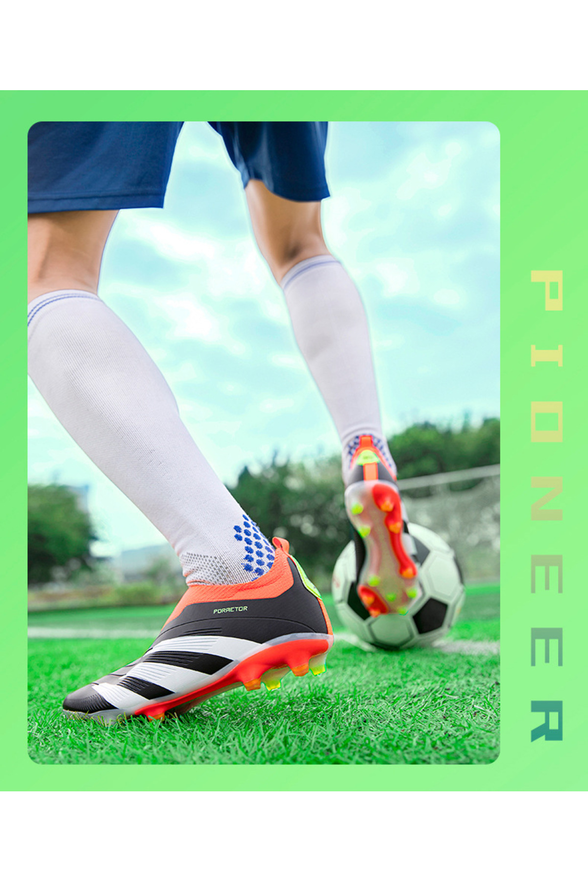 Leipae Unisex Bağcıksız Futbol Ayakkabısı Krampon görsel 4