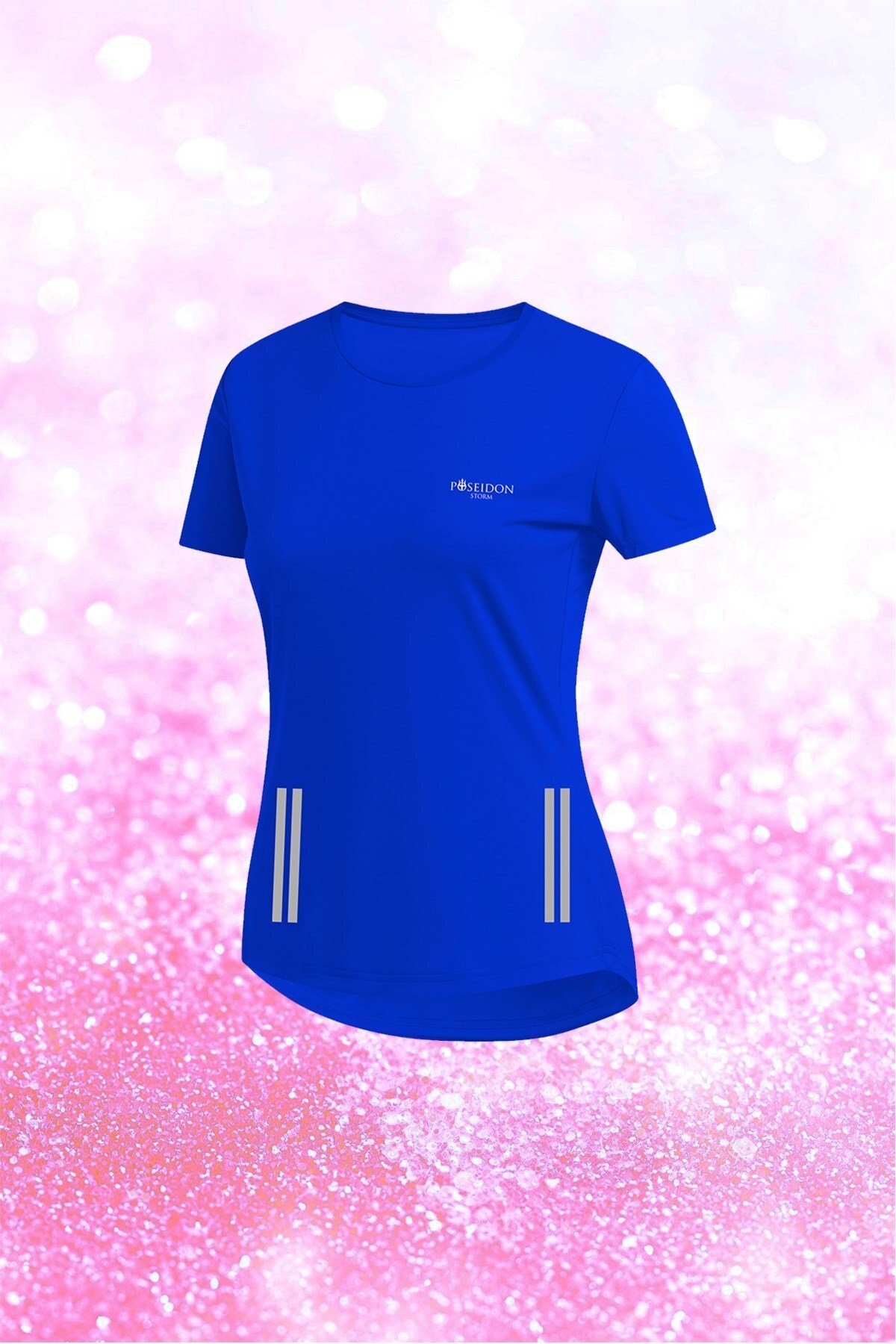 پوزایدون استورم تی‌شرت یقه گرد راحت آبی رنگ زنانه سایز بزرگ مناسب برای پیاده‌روی و دویدن سایز ۴XL-10XL