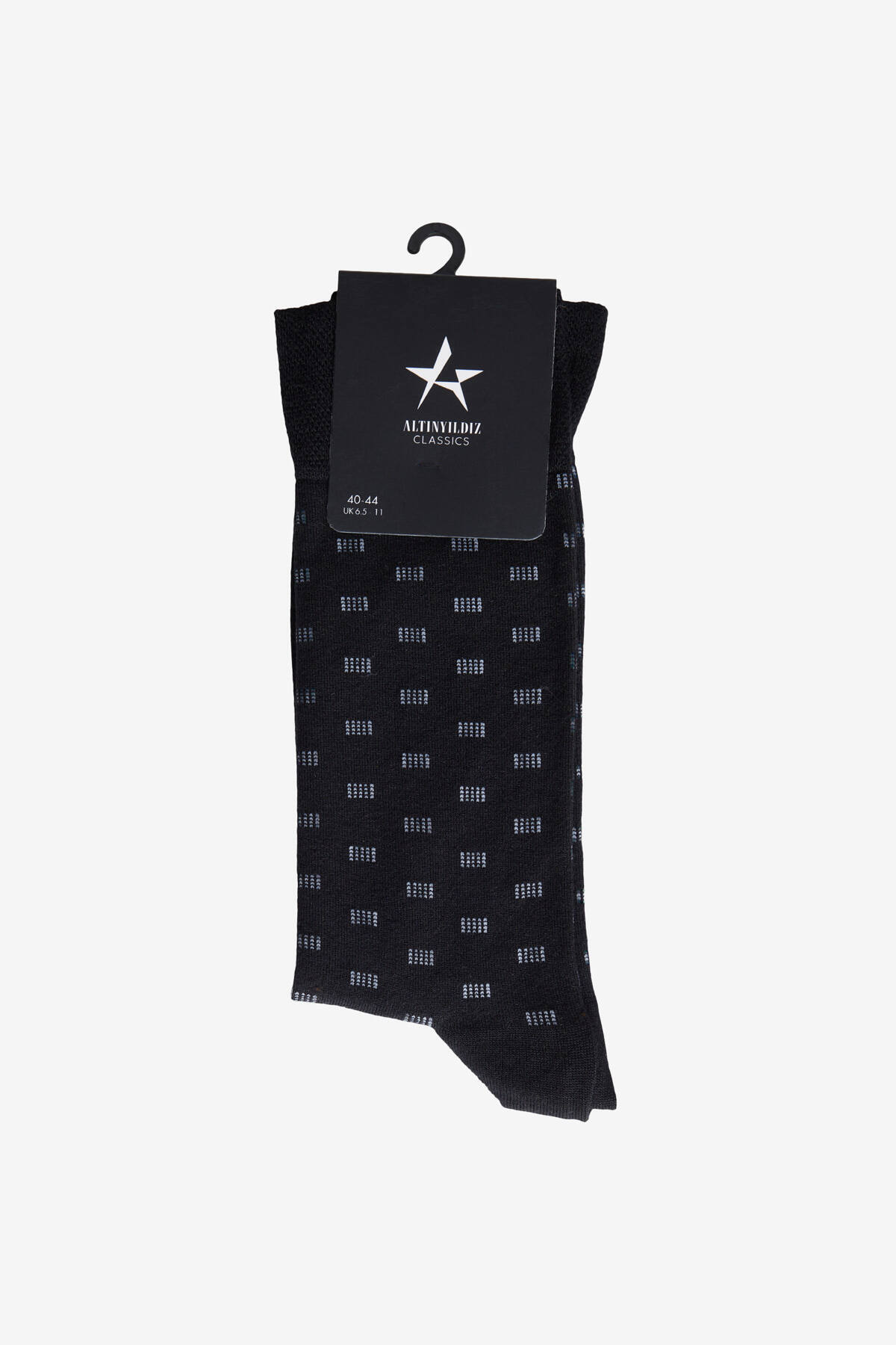 آلتین ییدلیز کلاسیکس جوراب مردانه تک رنگ طرح دار مشکی بافت نرم