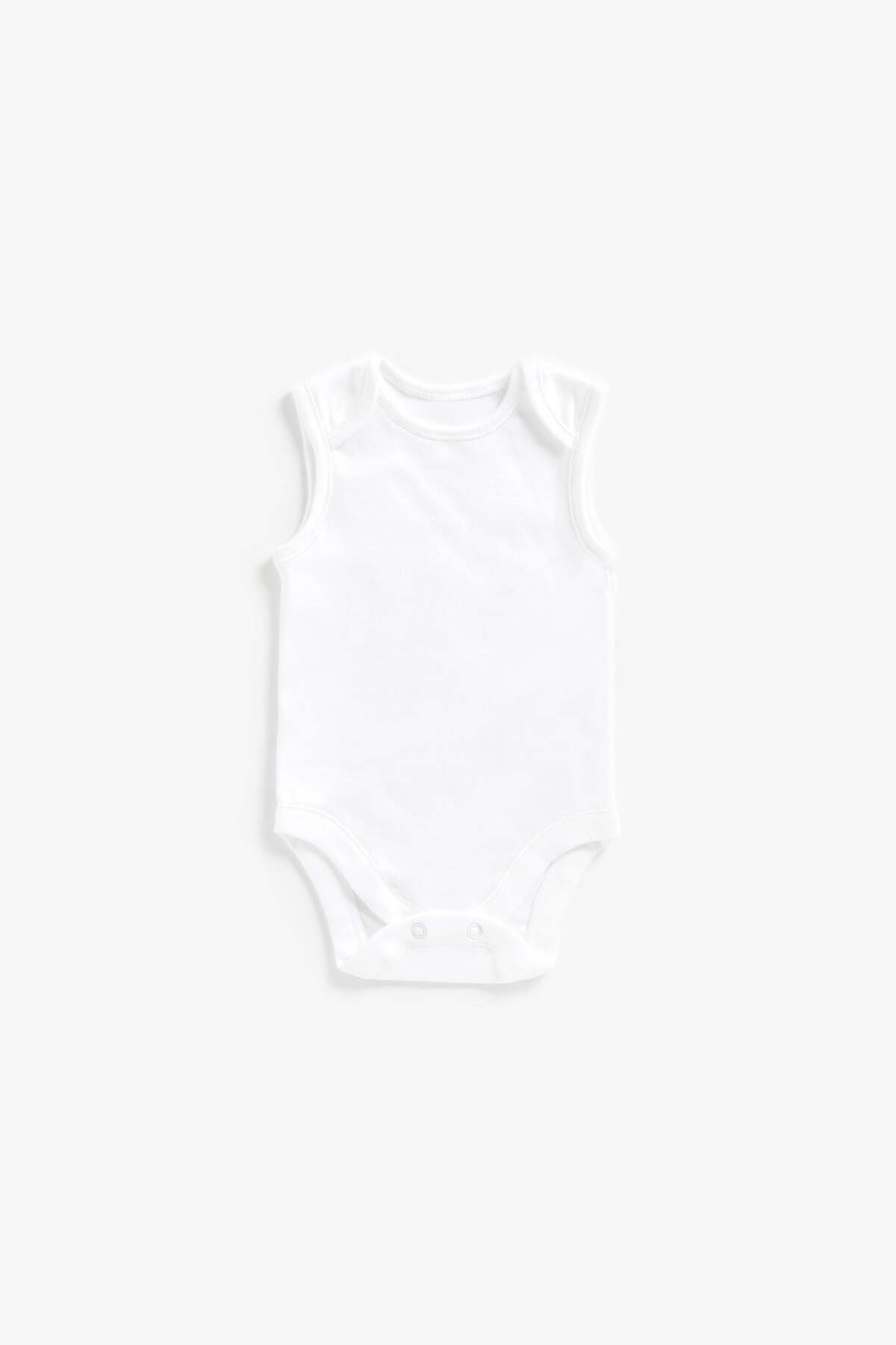 MOTHERCARE White Sleeveless Bodysuits - 7 Pack