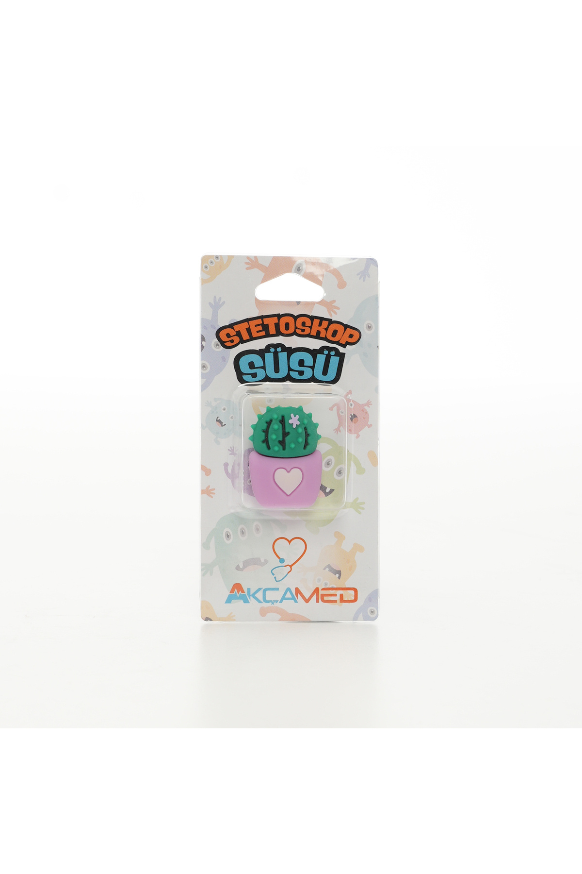 AKÇAMED PEMBE KAKTÜS STETESKOP SÜSÜ