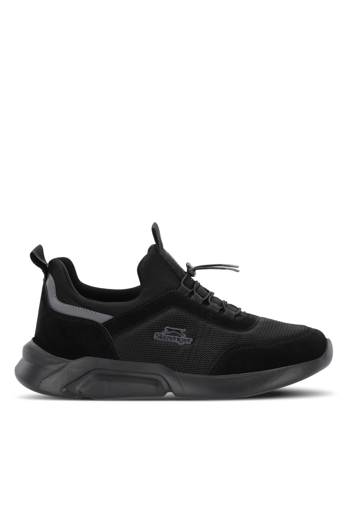 Rahat Bağcıklı Günlük Spor Ayakkabı Siyah Sneaker