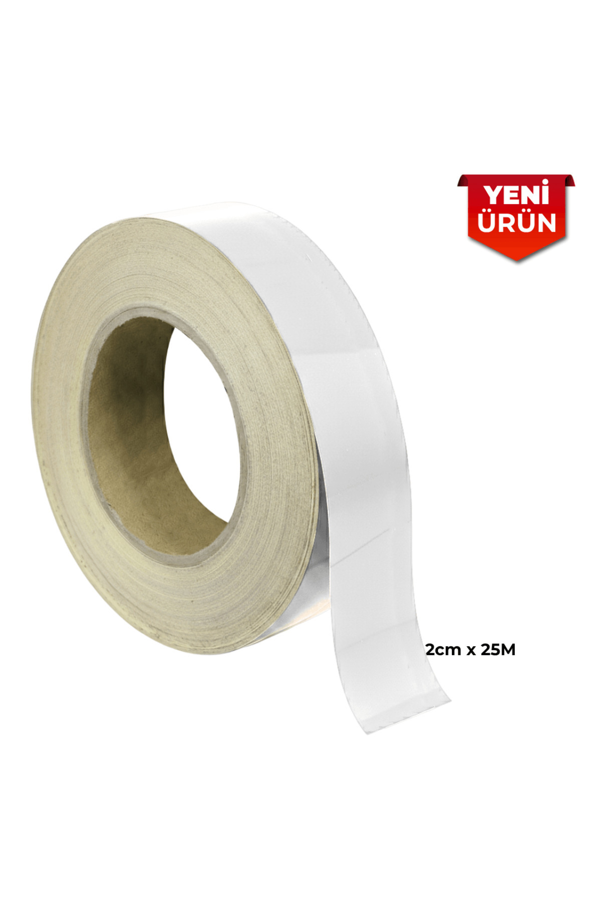 SMX Reflektif Fosforlu Şerit Bant, Düz Reflekte İkaz Bandı 2cm x 25M Beyaz 5201