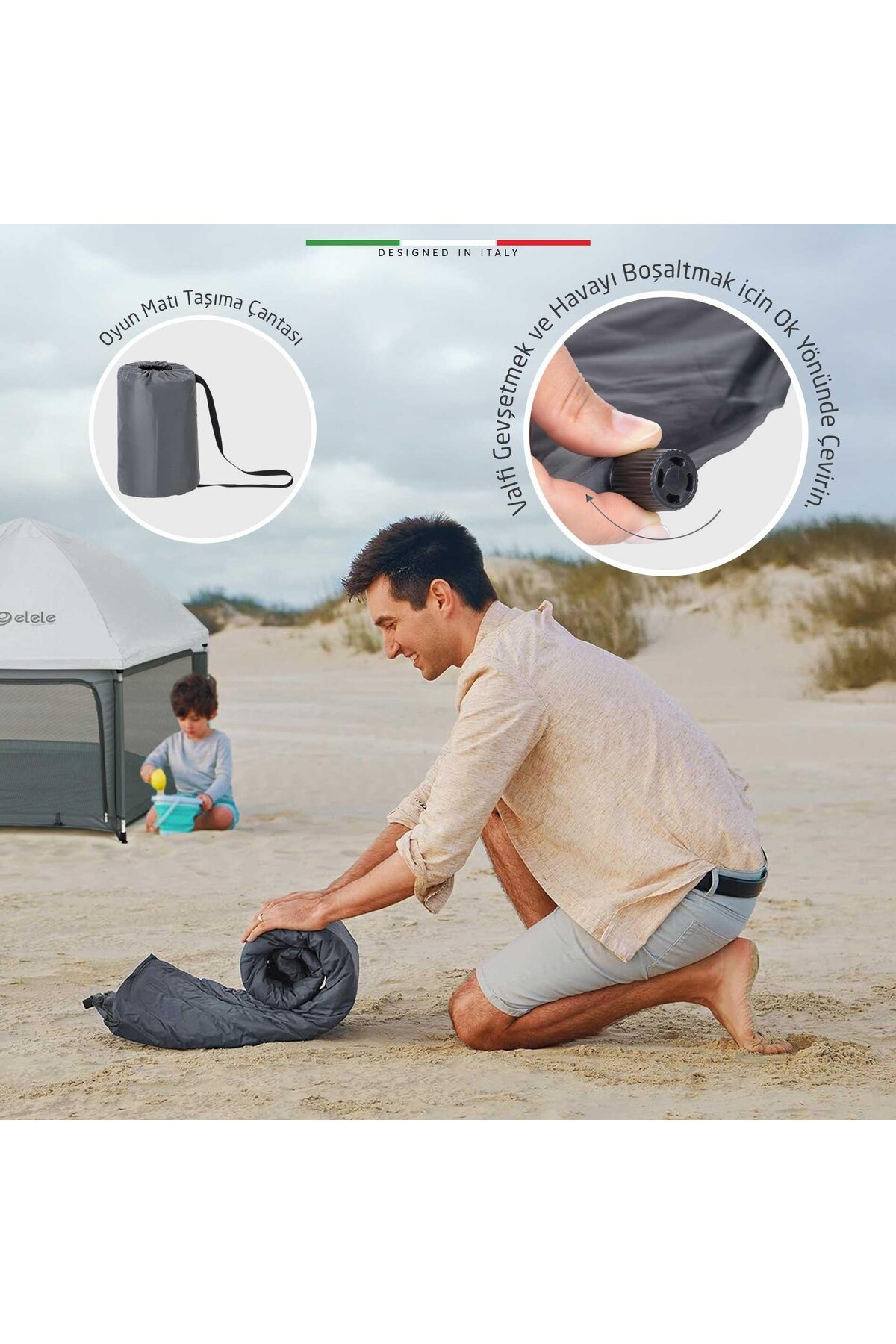 Elele Tenda Bebek Park Yatak Oyun Parkı ve Oyun Çadırı Gri fotoğrafı 5 (önizleme)