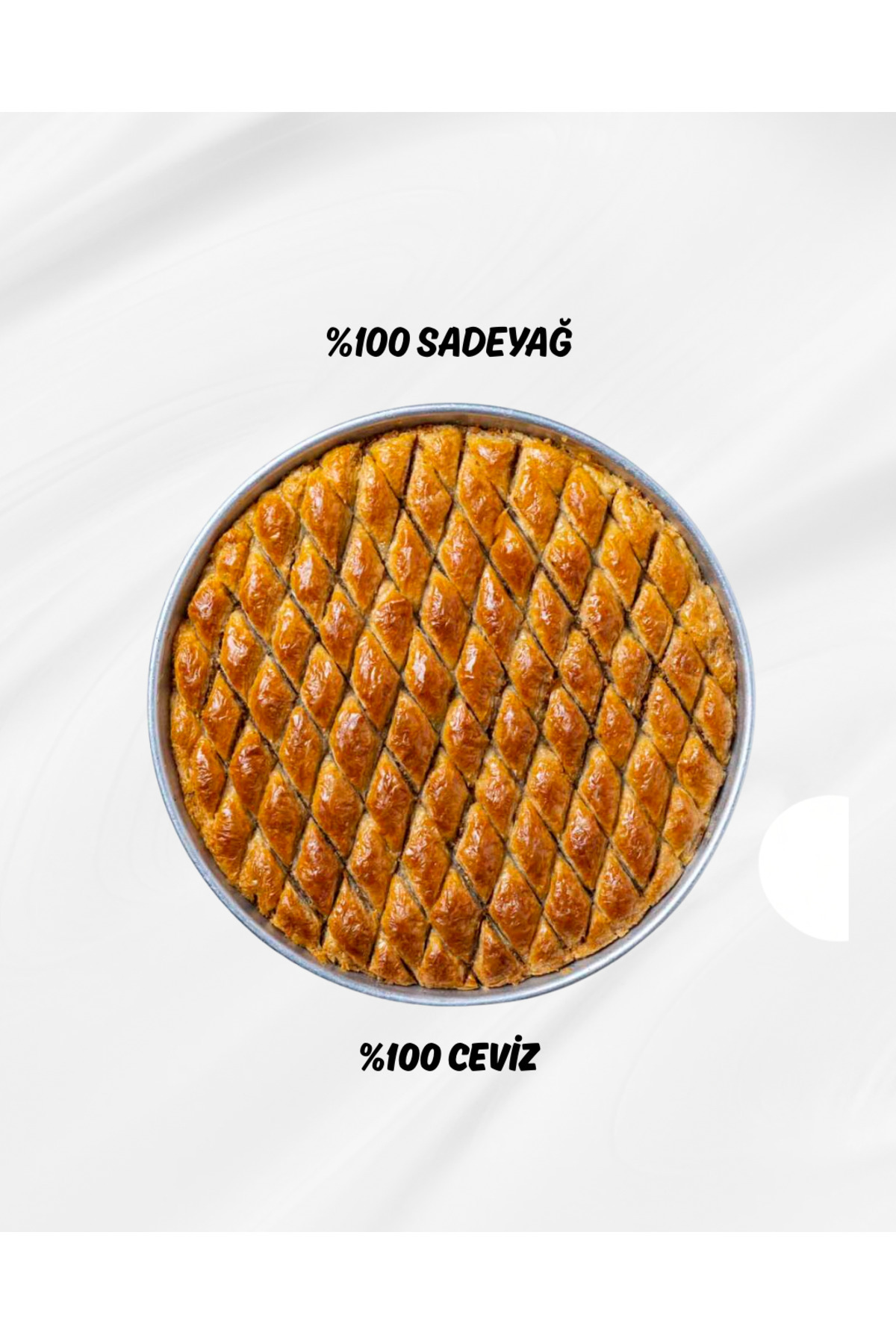 uzeller Bol Cevizli Sadeyağlı Tepsili Ev Baklavası 2 KG