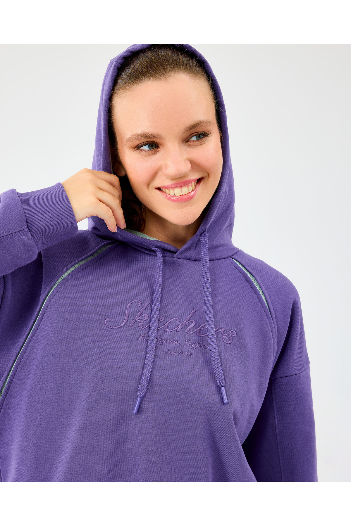 SKECHERS W Hoodie Sweatshirt Kadın Mor Sweatshirt S2520228-0277 görsel 4