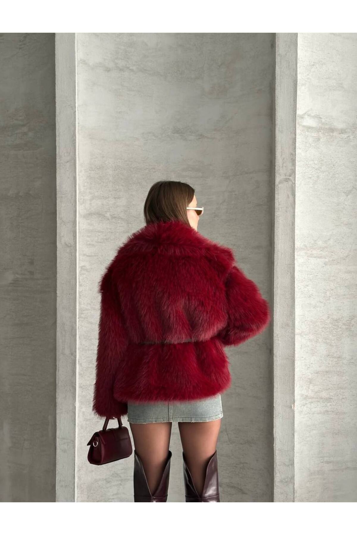 Belted Luxury Fur Coat - Görsel 3