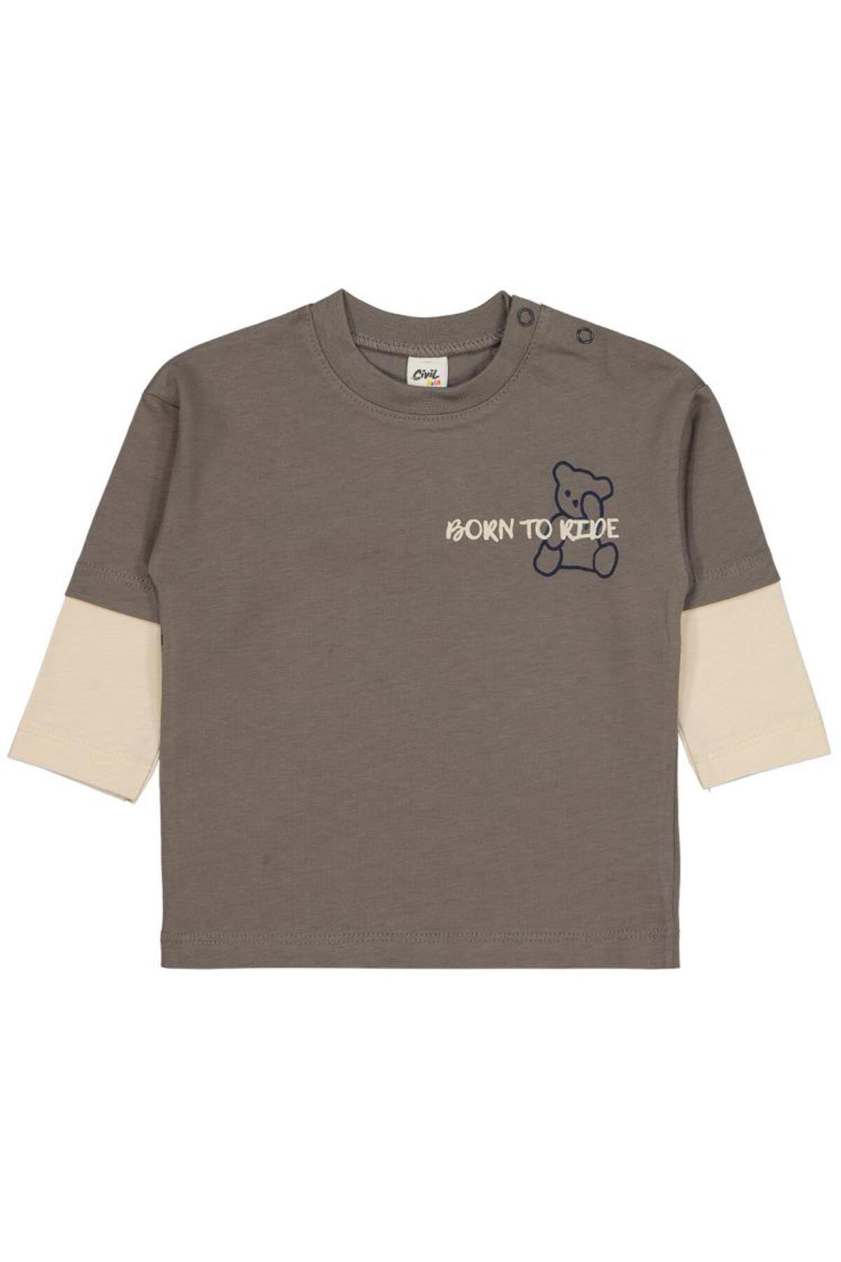 سیویل بیبی سویشرت طرح خرس تدی برای ۶ تا ۱۸ ماه - خاکستری ۶ تا ۹ ماه سیویل بیبی سویشرت طرح خرس تدی برای ۶ تا ۱۸ ماه - خاکستری ۶ تا ۹ ماه