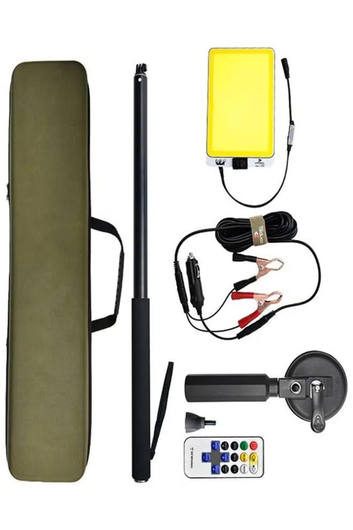 مصباح تخييم LED 360° متعدد الوظائف مع تحكم عن بُعد، 3 أوضاع إضاءة وكابل 5 متر للصيد والرحلات