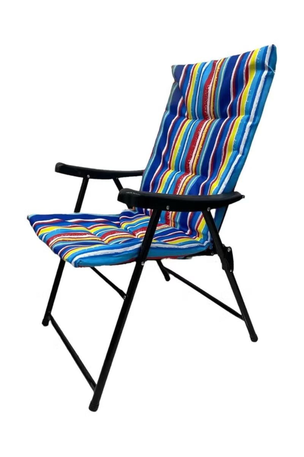 كرسي تخييم قابل للطي، مقعد سفر، كرسي رياضي/خارجي وكرسي حديقة 45 × 45 × 110