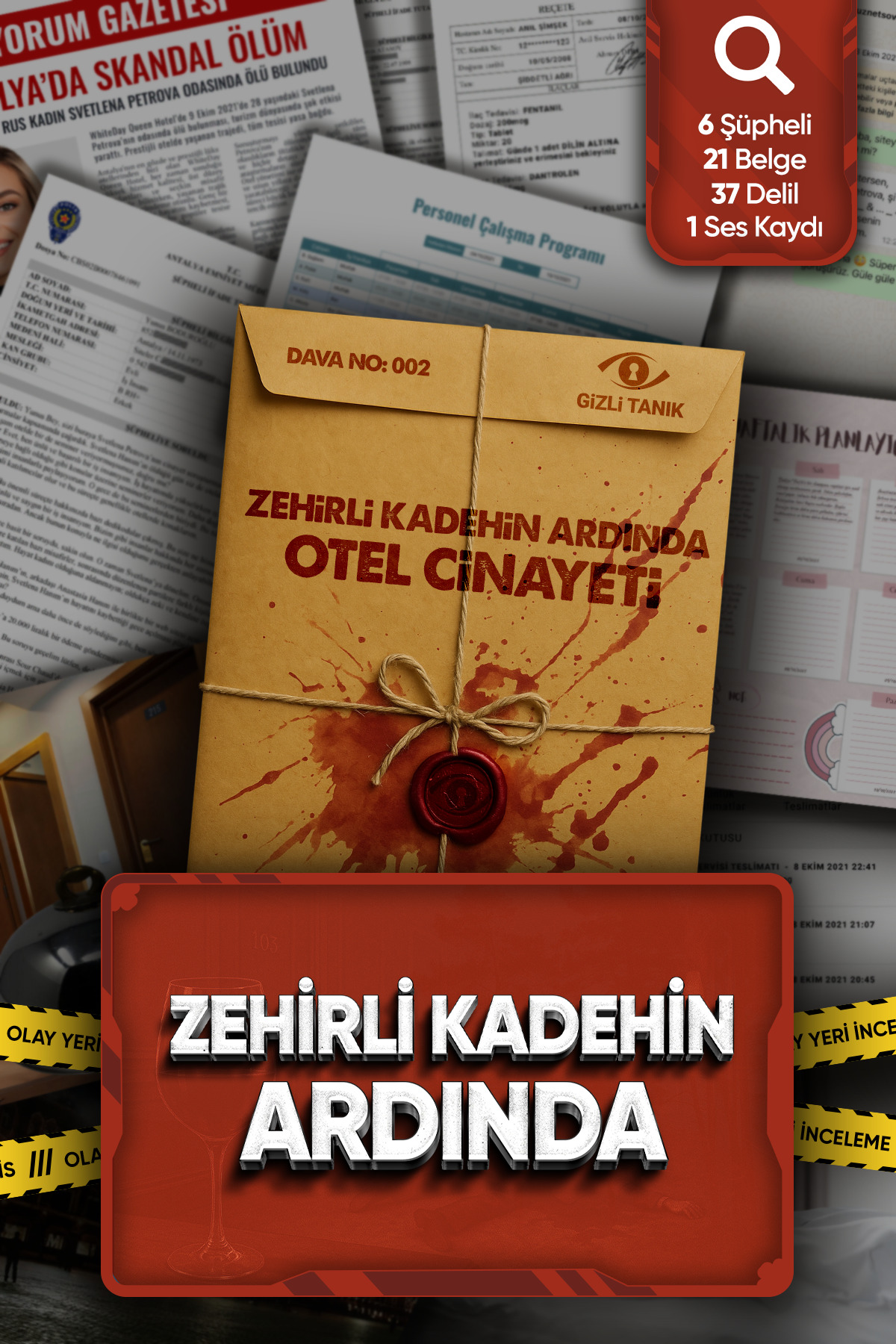 Gizli Tanık Dedektif Oyunu, 7 Dava Tek Paket, Dedektiflik Oyunu, Kutu Oyunları, Cinayet Oyunu, Katili Bulma Oyun fotoğrafı 3 (önizleme)