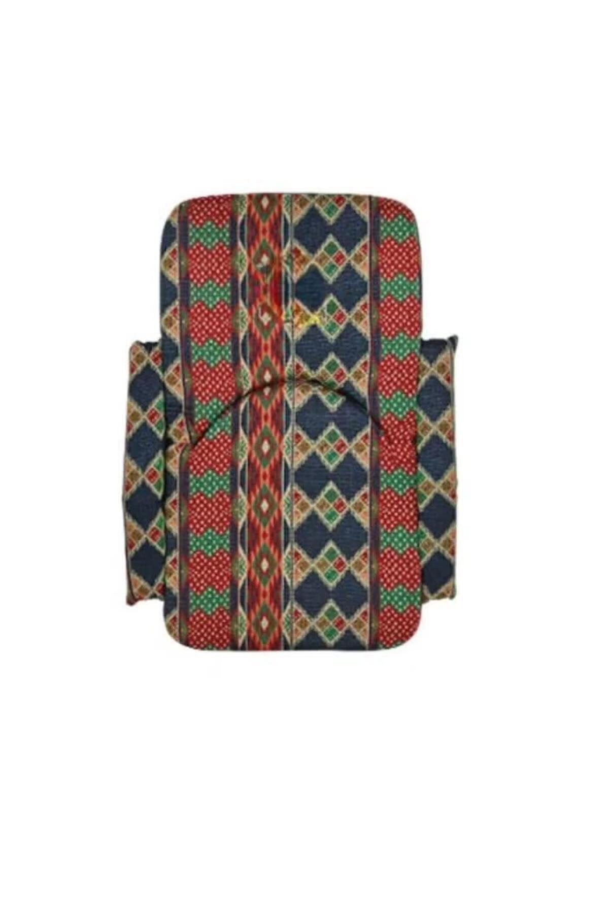 كرسي أرضي قابل للطي مع مسند ذراع ، مريح للجلوس والاسترخاء، مثالي للمنزل والرحلات، بحجم 55×50×50 سم