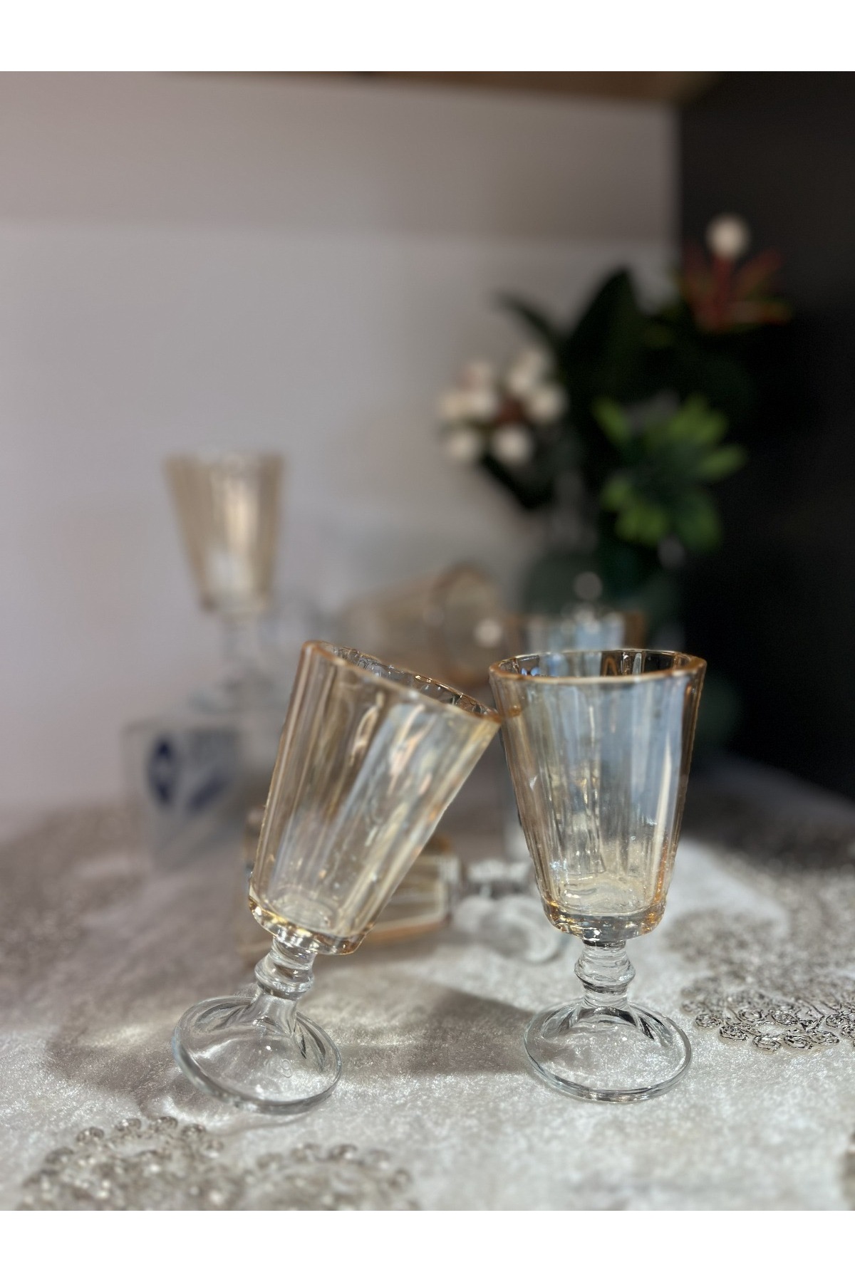 6 X Sigma Honey Color Coffee Side Glasses