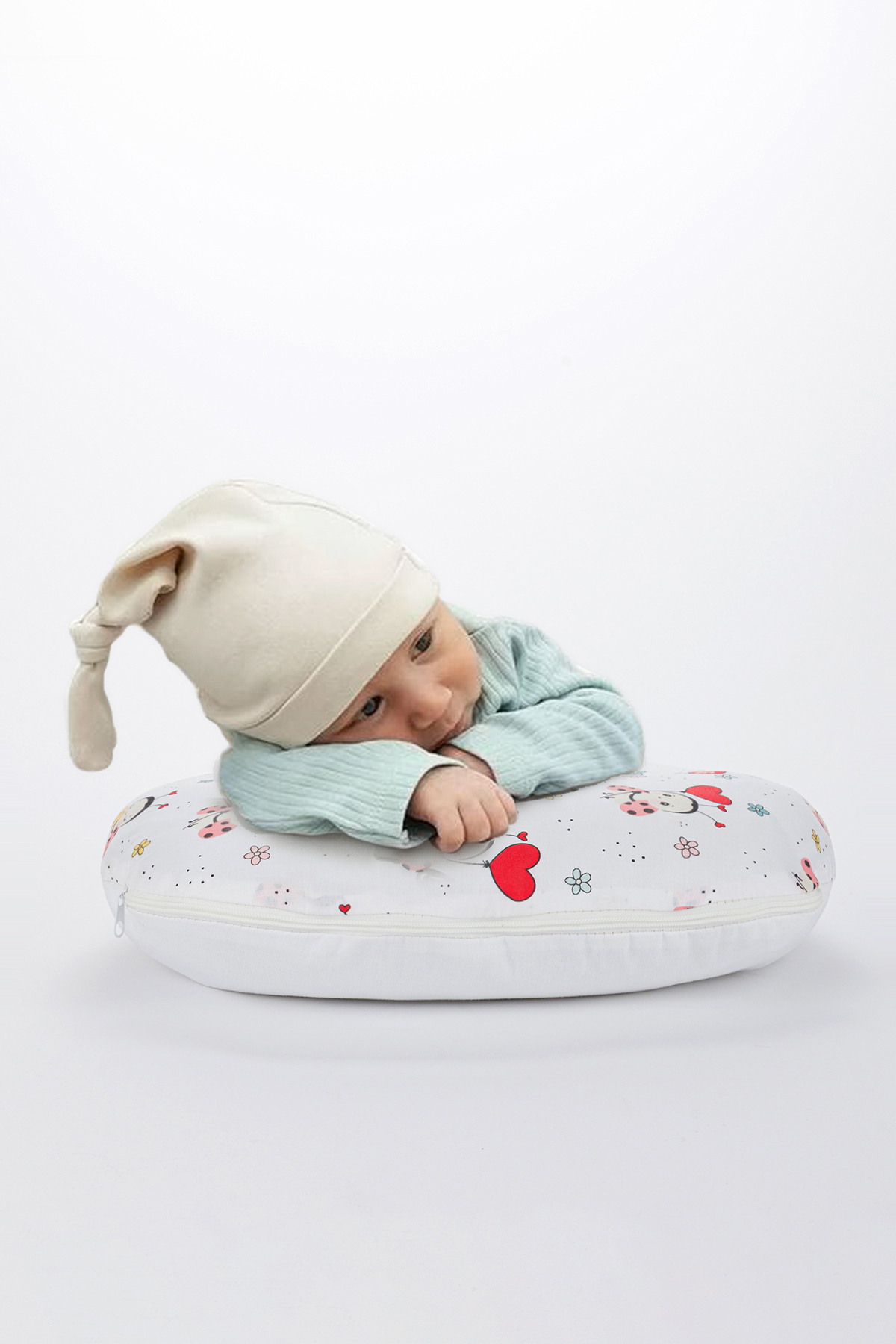 Disanuva Ergonomik Destekli Bebek Emzirme Yastığı Anne Minderi Çok Amaçlı Mama Yastığı Fermuarlı Yıkanabilir fotoğrafı 3 (önizleme)