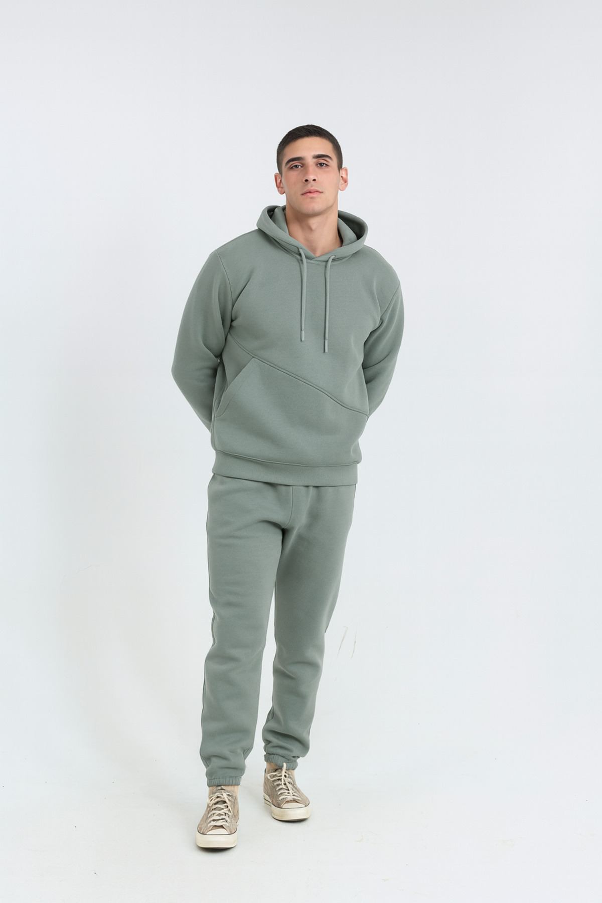 MODENZO Erkek 3 Ip Eşofman Takımı Yandan Cepli (YUMUŞACIK PUF KUMAŞ)