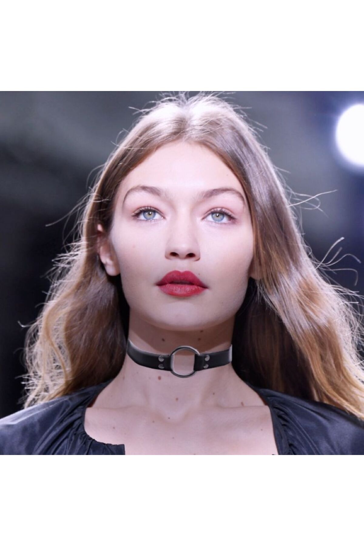 AMORA FANCY CLOTHİNG AMORA Halka Detaylı Deri Boyunluk