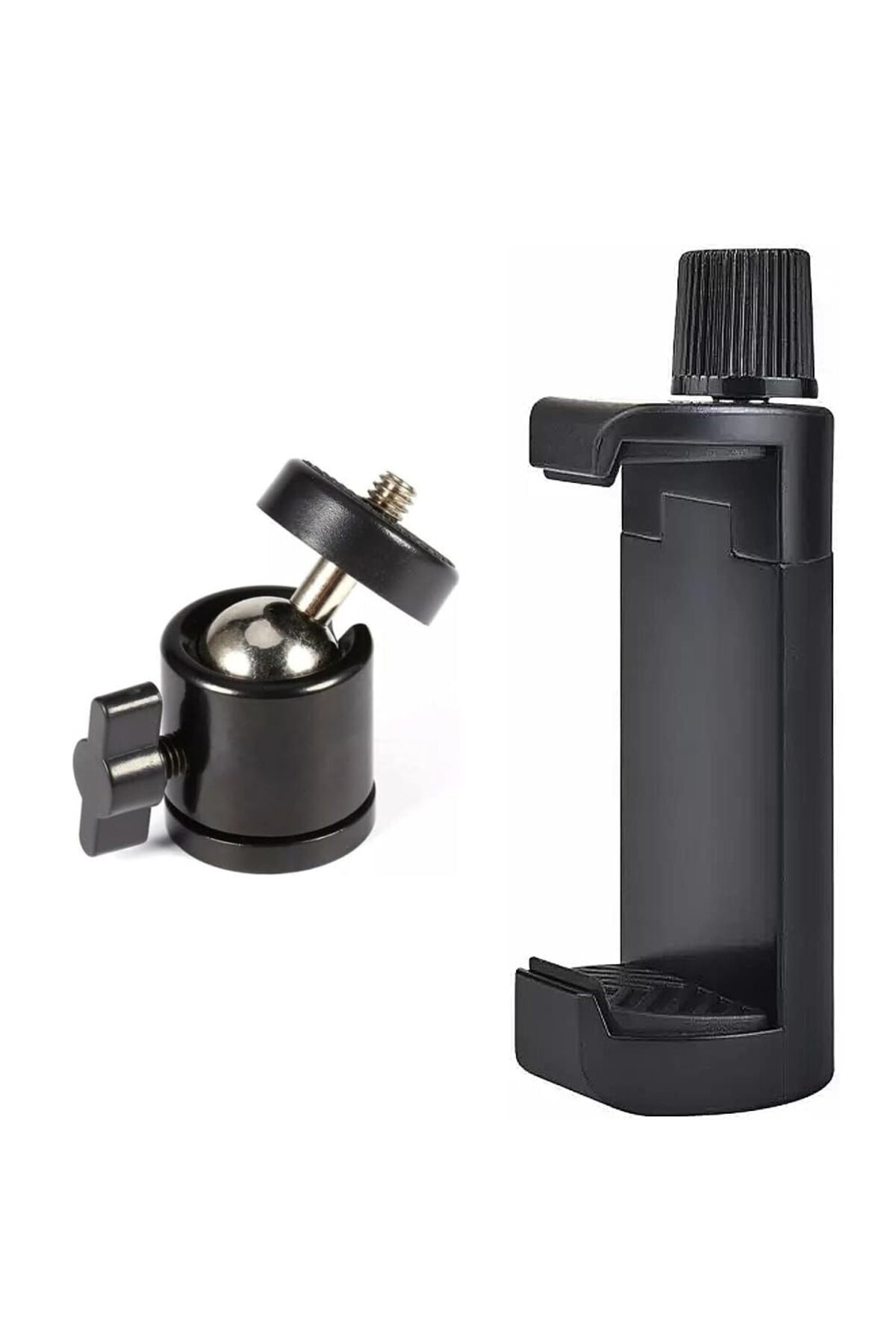 Hepta Collection Telefon Tripod Tutucu Başlık + Tripod 90° Yönlendirme Aparatı 360 Derece Dönebilen Başlık Tüm Tripod