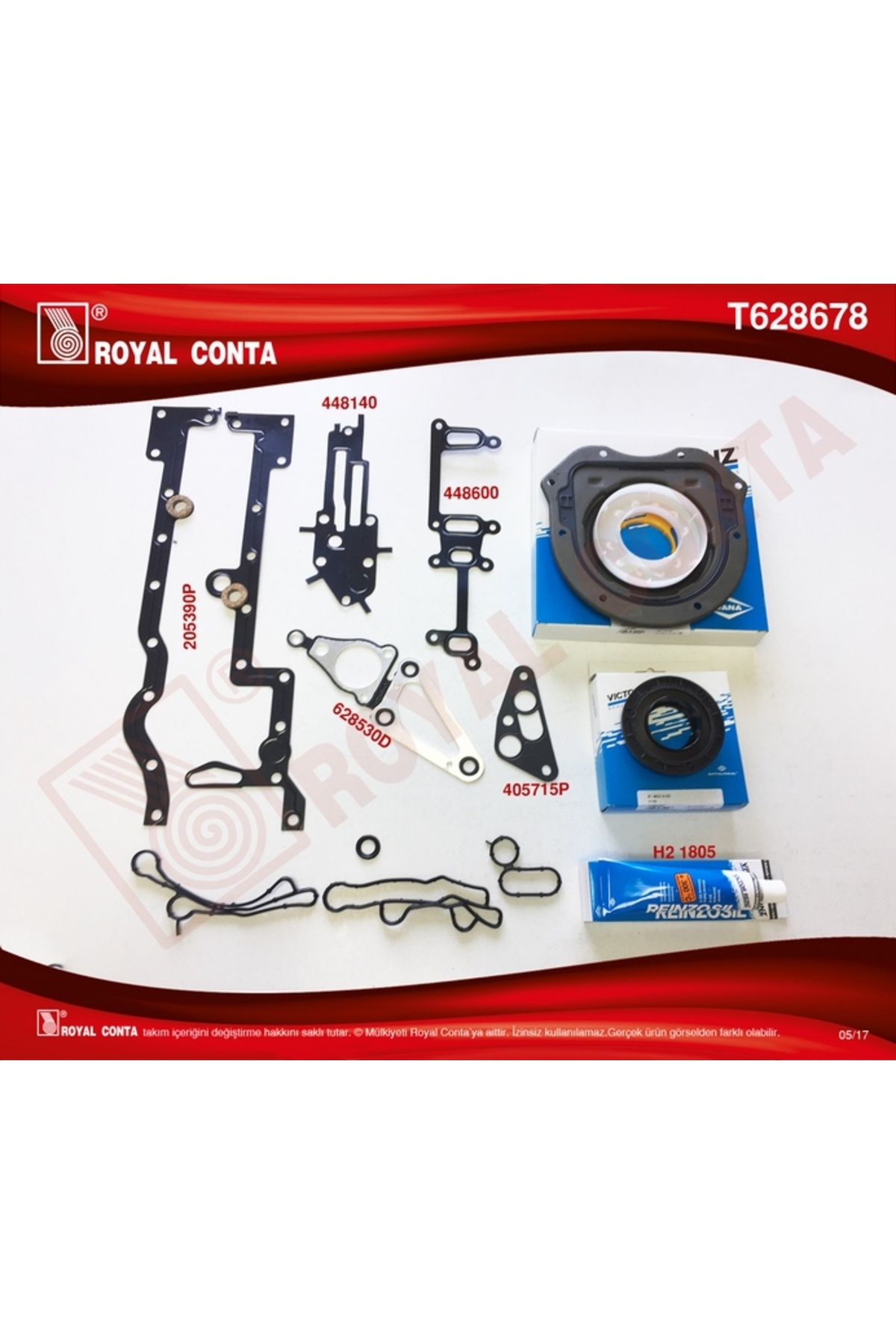 Royal ALT TAKIM CONTA REINZ KEÇELİ TRANSIT V348 11 14 V363 14 RANGER 12 2.2TDCI 155PS UYUMLU