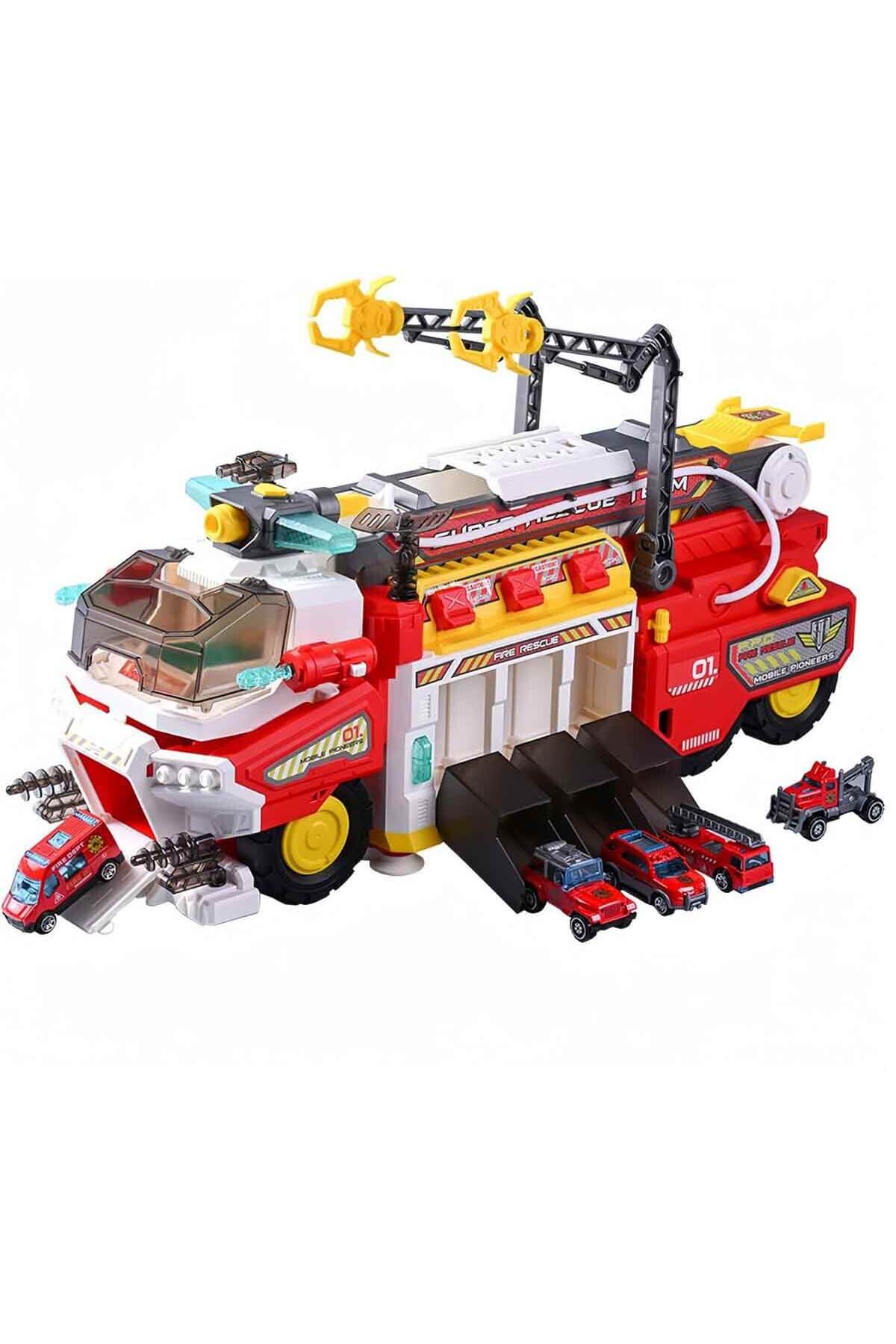 Maxx Wheels Sesli ve Işıklı Kurtarma Garaj Seti - Fire Rescue