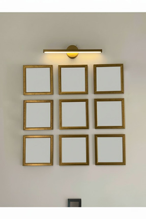 Wooden Factory Dekoratif Gold Çerçeve Seti – 20x20 Cm Kare Duvar Dekoru Ve Fo...