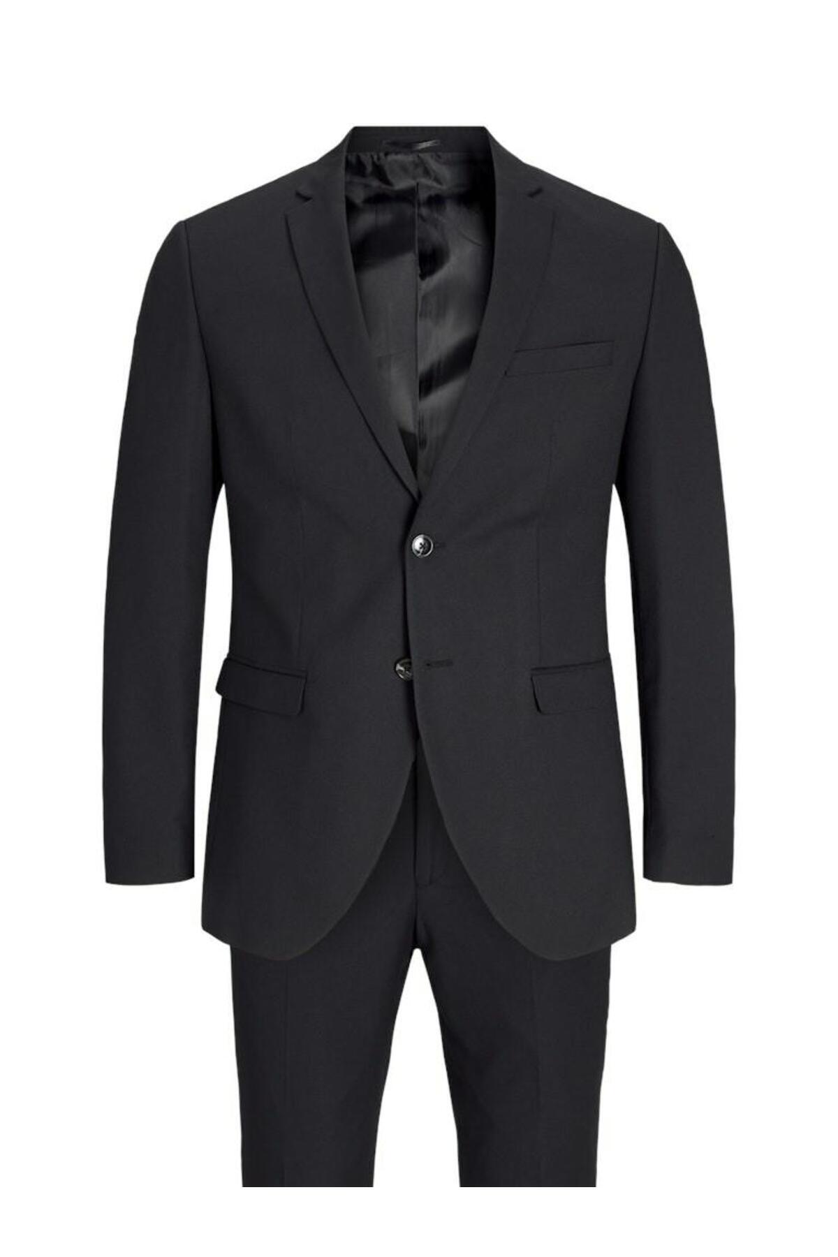 کت و شلوار مردانه راسته فاق نرمال آستین استاندارد | جک اند جونز Jack & Jones 12148166-Black - تصویر 3