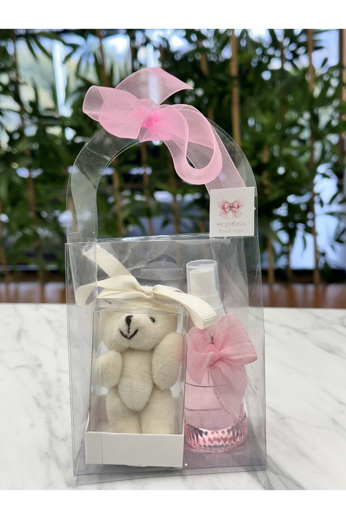 MUM Bebek,Doğum,mevlid,doğumgünü hediyelikleri, asetat çanta ayılı ve kolonyalı-10 adet fotoğrafı 3 (önizleme)