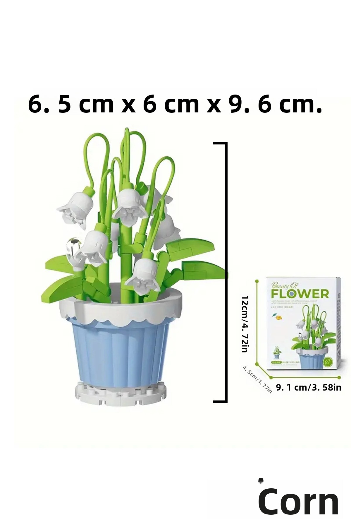 ست بلوک ساختمانی گلداندار – بیش از ۲۶۰ قطعه – مدل گلدان تزئینی رومیزی – ۱ تکه – ۱۲