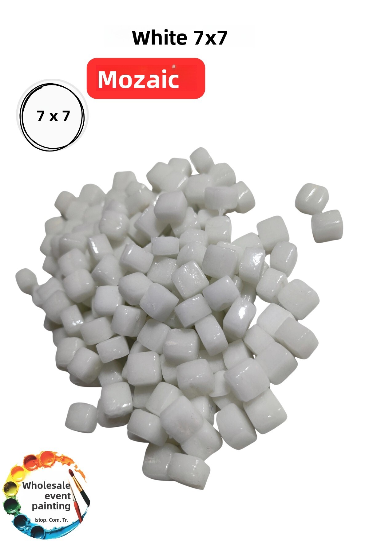 ۱۰۰ گرم سنگ موزاییک چندرنگ – ۷×۷ میلیمتر | ست کارگاه موزاییک | موزاییک شیشهای