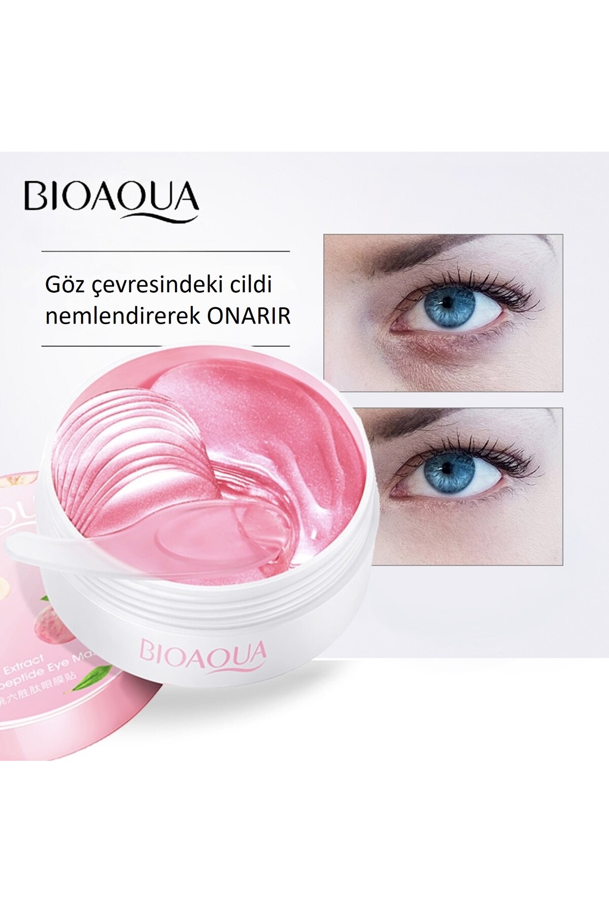 Şeftali Ve Hexapeptide Kırışık Karşıtı Kolajen Göz Maskeleri 80 Gr-60 Adet — MIN302 — تصویر 3 از 8
