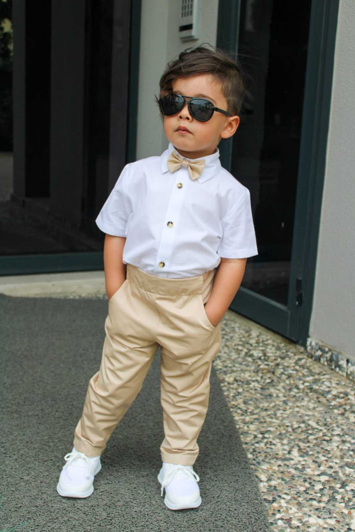 Z KİDS Krem Papyonlu Takım fotoğrafı 2 (önizleme)