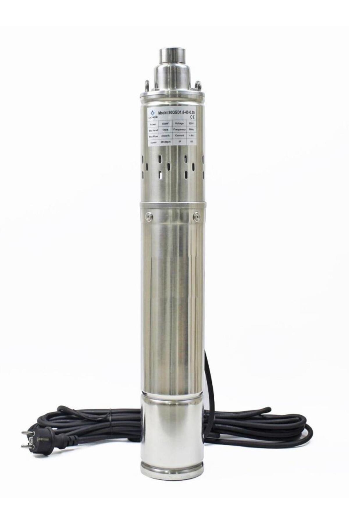 Kampa 3.5 inch 90 mm Dış Çap Derin Kuyu Dalgıç Pompa 10 Metre Kablolu 550 Watt 110 mss 2.6 m³/h