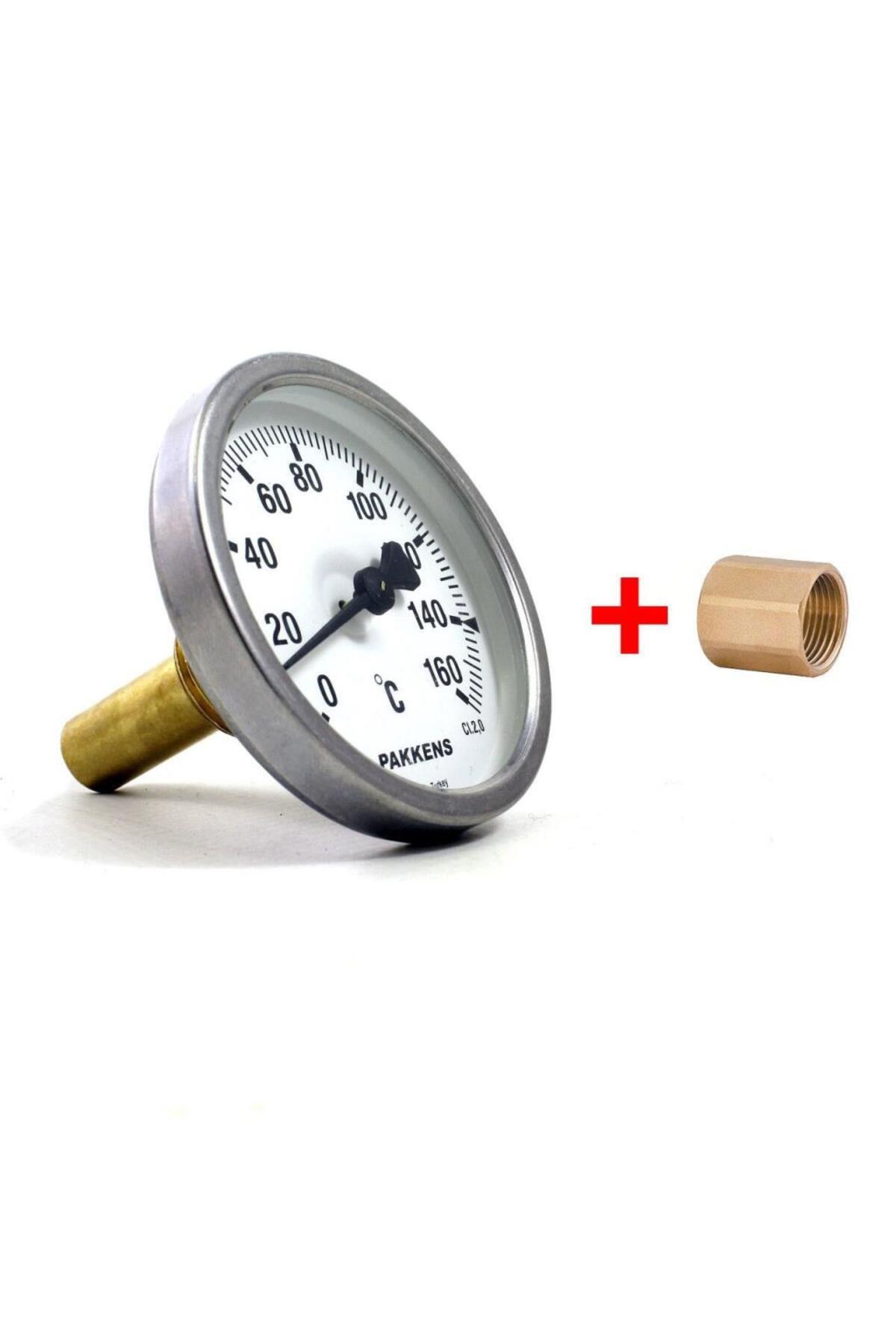 Pakkens Termometre Manşonlu 63 Çap 160 Derece Göstergeli 5 cm Bağlantılı